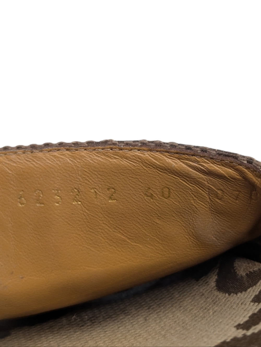 Gucci Angelina Monogram GG Slide Brown Beige Sandals Size EU 40 - Picture 12 of 14